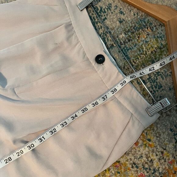 Zara wide leg trouser XS tan soho pleated pants - Picture 9 of 10